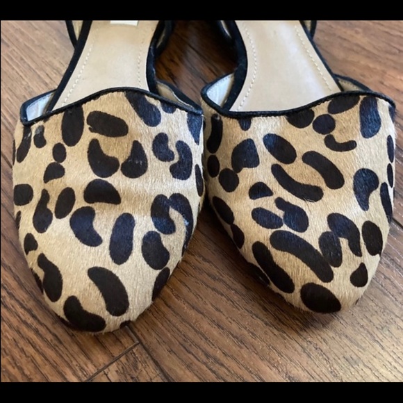 Steve Madden Calf Hair Slip On Flats Shoe Leopard - Picture 3 of 6
